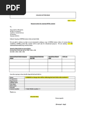 Request Letter