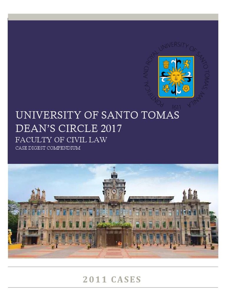 UST Law Case Digest Compendium 2011 Cases PDF PDF Crime & Violence