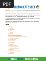 Python Cheat Sheet
