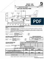 Airplane Weighing Form