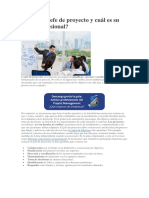 Perfil jefe proyectos: funciones y competencias clave