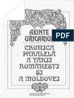 Axinte Uricariul. Cronica paralelă a Țării Românești și a Moldovei. Vol. I. 1993.pdf