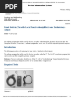 Limit Switch (Throttle Lock Deactivation) (Electronic Technician) - Adjust