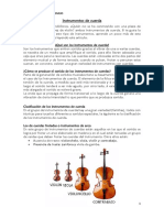 Instrumentos de cuerda, viento y percusión