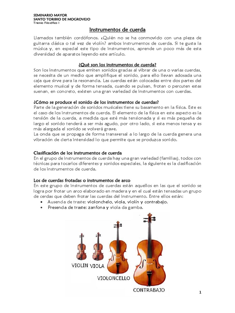 Instrumentos de Cuerda y Viento | PDF | Coro | Instrumentos de viento ...