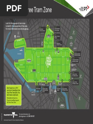 Free Tram Zone Melbourne Map Ptv Free Tram Zone Map | Pdf | Melbourne | Tram Transport