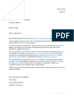 Basic Cover Letter Template