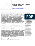 Principios de contabilidad generalmente aceptados: vigencia y aplicación