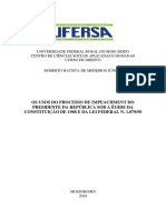 Os Usos Do Processo de Impeachment Do Presidente Da República Sob A Constituição de 1988 e A Lei Federal N. 1.079-50