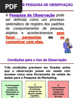 Pesquisa de Observacao
