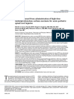 Lessons Learned From Administration of High-Dose Methylprednisolone Sodium Succinate For Acute Pediatric Spinal Cord Injuries