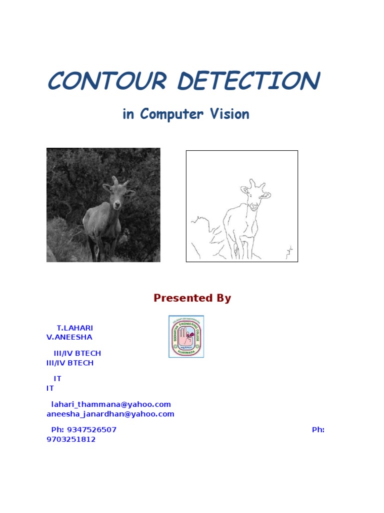 Contour Detection in Computer Vision | PDF | Contour Line | Image ...