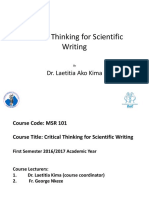 Critical Thinking Notes Students 2