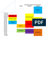 Time Monday Tuesday Wednesday Thursday: SCHEDULE OF CLASSES 2019-2020 (1st Semester)