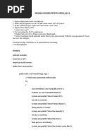 Mysql Connectivity Using Java Procedure