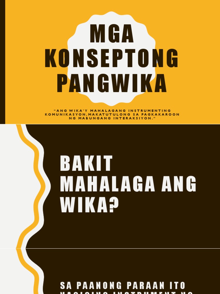 Mga Konseptong Pangwika | PDF