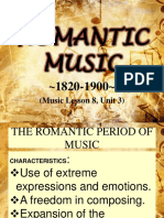 The Emotional Characteristics of Romantic Music 1820-1900