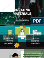 Creating Materials: The Link Between Syllabus and Audience