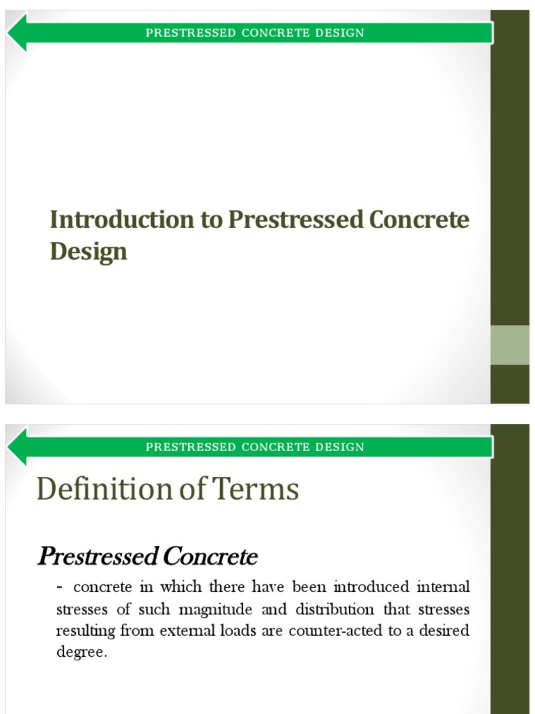 Introduction To Prestressed Concrete Design PDF | PDF | Prestressed ...