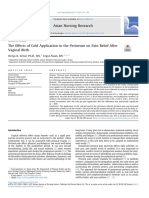 The Effect of Cold Pack Application On Pain of Perineum