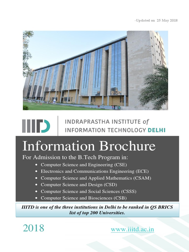 BTech Admission Brochure2018 | PDF