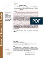 The effect of adding various levels of orange peelings powder to the diet on the production performance and some characteristics of carcass of broiler chicken