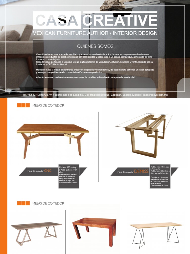 Catalogo Muebles-Casa Creative-Sept 2018 | PDF | Color | Materiales ...