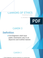Cannons of Ethics Report