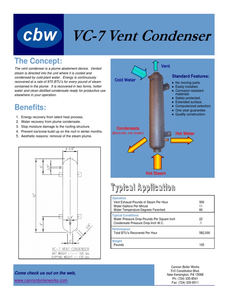 VC7 Vent Condenser The Concept PDF Boiler Heat Exchanger