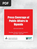 Press Coverage of Public Affairs in Uganda, June 2013 - July 2017