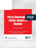 Press Coverage of Public Affairs in Uganda, June 2013 - July 2017