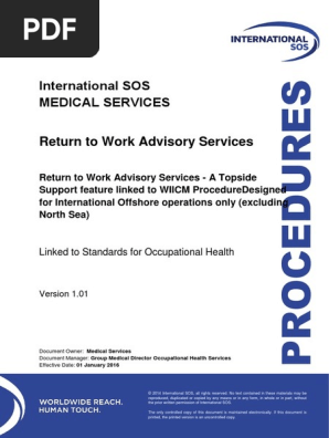 Return to Work Advisory Services