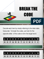 Activity: Break The Code