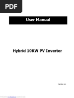 User Manual: Hybrid 10KW PV Inverter