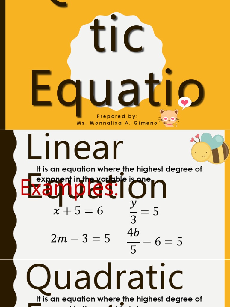 1.1 Quadratic Equations | PDF | Equations | Elementary Mathematics