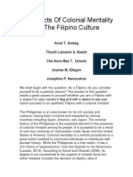 The Effects of Colonial Mentality On The Filipino Culture