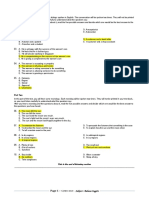 Listening comprehension practice test with dialogs and monologs