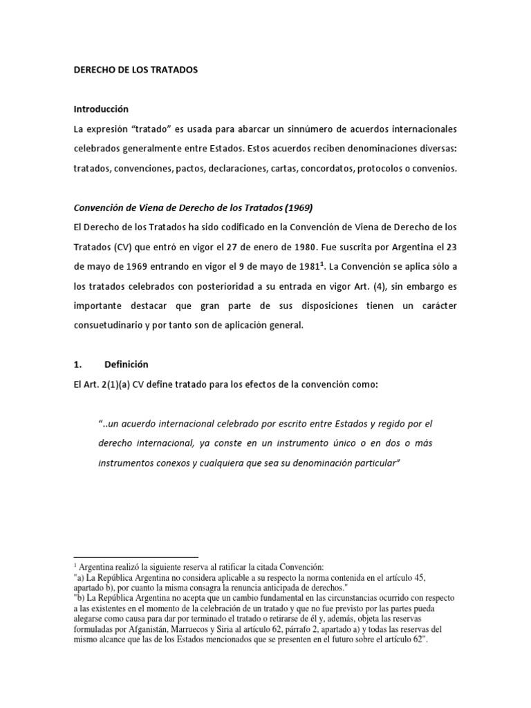 Derecho de Los Tratados | PDF | Tratado | Convenio europeo de derechos ...