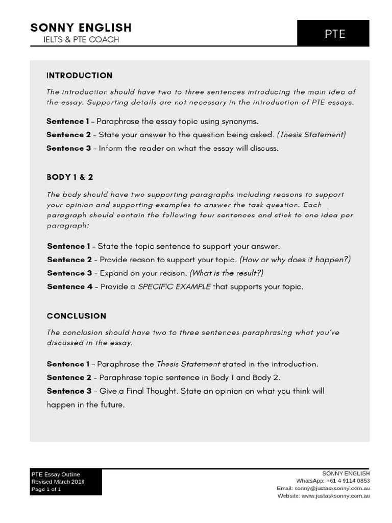 Pte essay writing picture