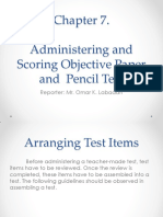Chapter 7. Administring Scring Objctv Test and Paper