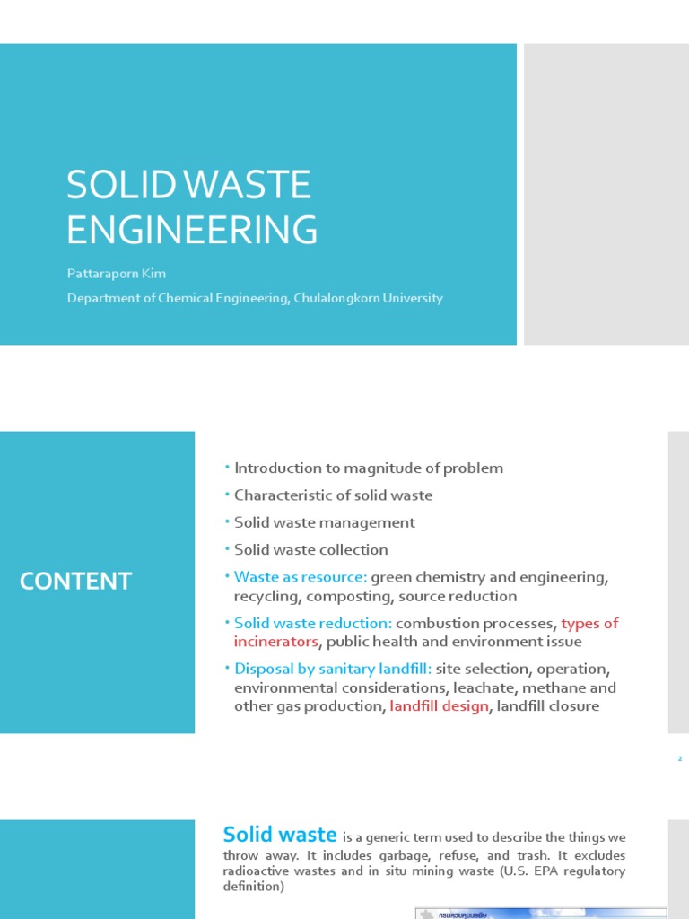 Solid Waste Management Overview | PDF | Municipal Solid Waste ...