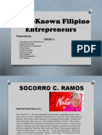 5 Well-Known Filipino Entrepreneurs: Presented By: Group 2