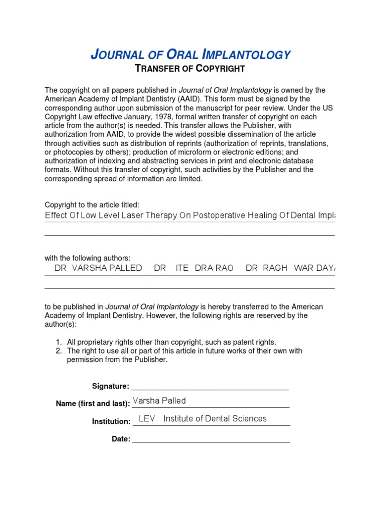 JOI - Copyright - Form Edited PDF | PDF | Technology &amp; Engineering