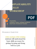 Mployability Skills Workshop: Presented by Lawanda F. Woods, On-Ramp Coordinator Judy Taylor, Professional Counselor