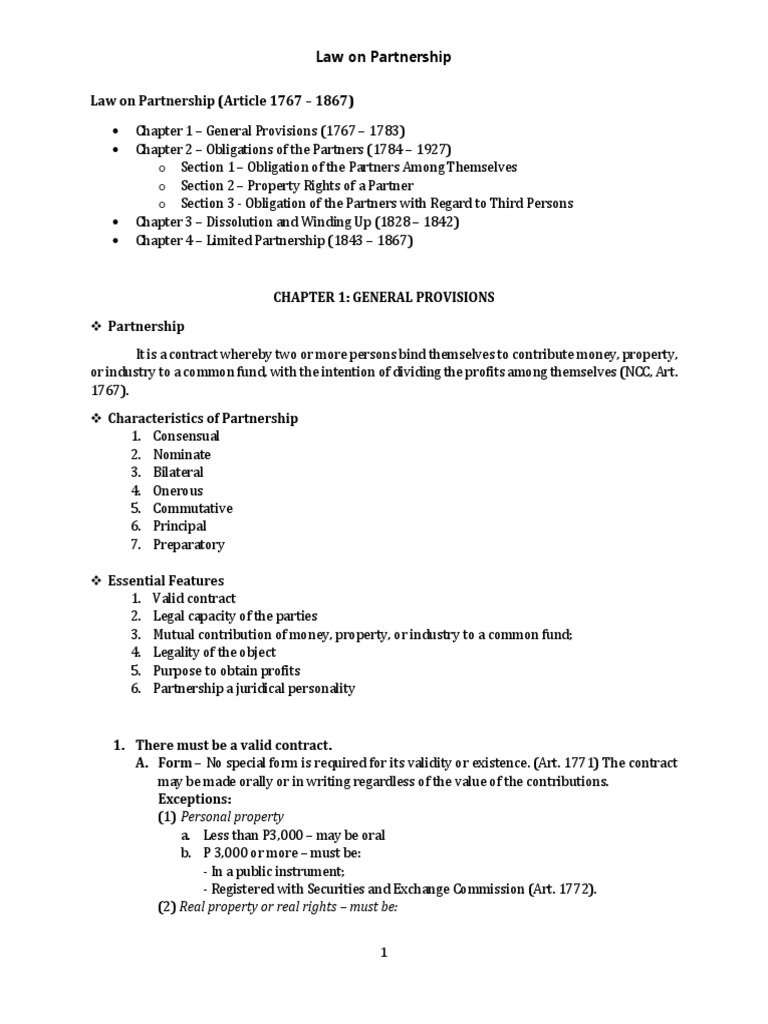 Partnership REPORT | Download Free PDF | Partnership | Property