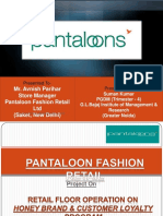 Pantaloon Fashion Retail Limited Project Report