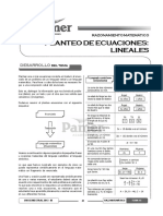 Tema 14 - Planteo de Ecuaciones Lineales PDF