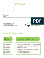 Botox Aftercare PDF