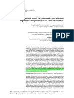 Relato de experiência em psicanálise da clínica Borderline