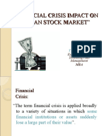 Financial Crisis Impact on Indian Stock Market